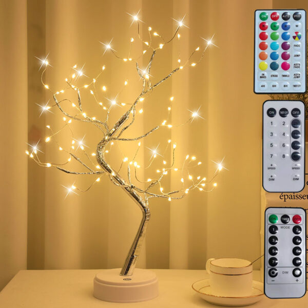 X-MAS Starry Sky LED Colours Light, Copper Wire, Rice Tree Lamp - Image 3