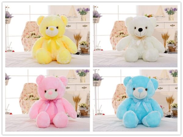 Creative Light Up LED Teddy Bear Christmas Gift For Kids Pillow - Image 4