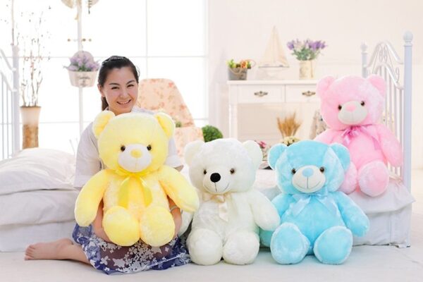 Creative Light Up LED Teddy Bear Christmas Gift For Kids Pillow - Image 3