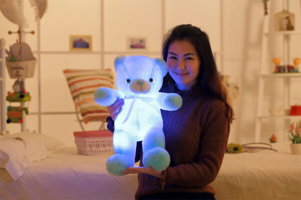 Creative Light Up LED Teddy Bear Christmas Gift For Kids Pillow - Image 6