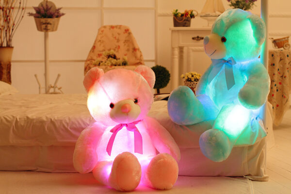 Creative Light Up LED Teddy Bear Christmas Gift For Kids Pillow - Image 2